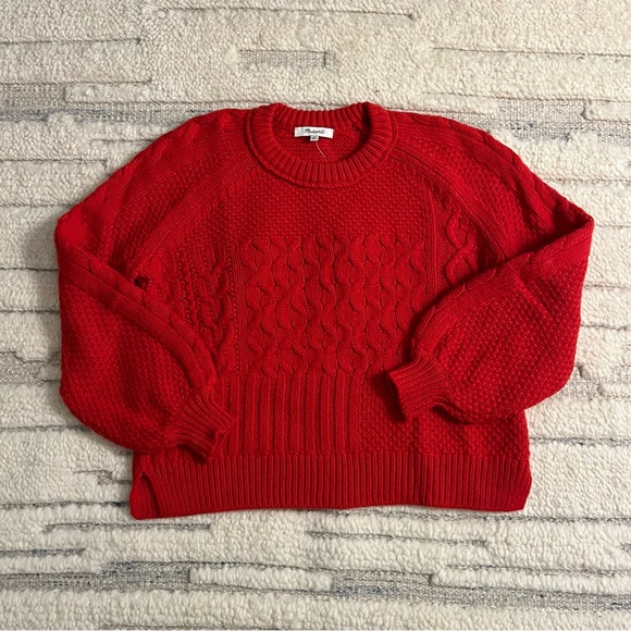 NWT Madewell Cable-knit Sweater - Picture 2 of 7